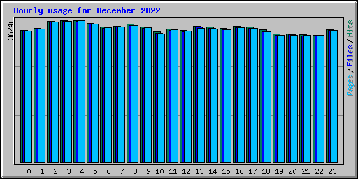 Hourly usage for December 2022